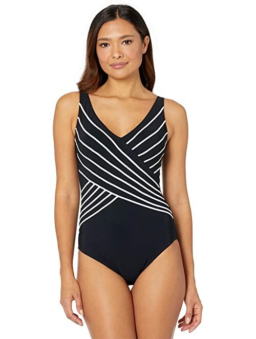 Gottex Swimwear Gottex Embrace V-Neck Surplice One-Piece - Essentials