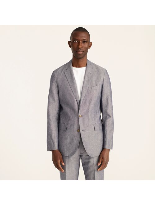 J.Crew Ludlow Slim-fit unstructured suit jacket in Irish cotton-linen