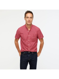 Slim short-sleeve stretch Secret Wash shirt in print