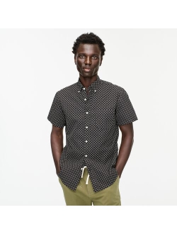 Slim short-sleeve stretch Secret Wash shirt in print