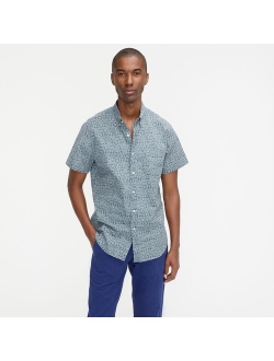 Slim short-sleeve stretch Secret Wash shirt in print