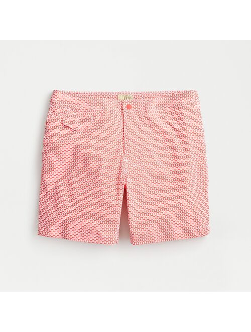 J.Crew 7" stretch eco pool short in maze print