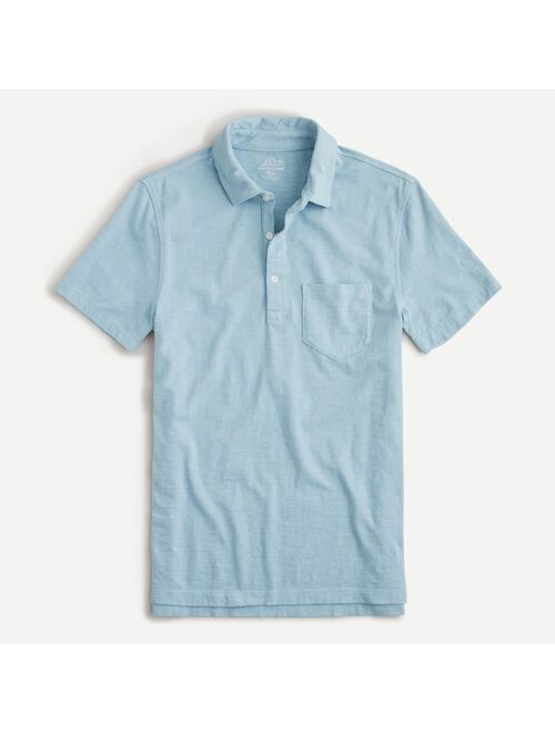 J.Crew Garment-dyed slub cotton polo shirt