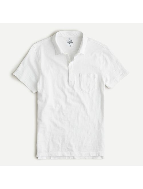 J.Crew Garment-dyed slub cotton polo shirt