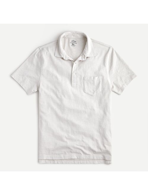 J.Crew Garment-dyed slub cotton polo shirt