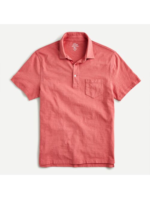 J.Crew Garment-dyed slub cotton polo shirt