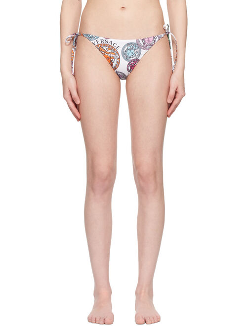 Versace Underwear White Medusa Amplified Print Bikini Bottoms