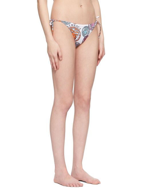 Versace Underwear White Medusa Amplified Print Bikini Bottoms