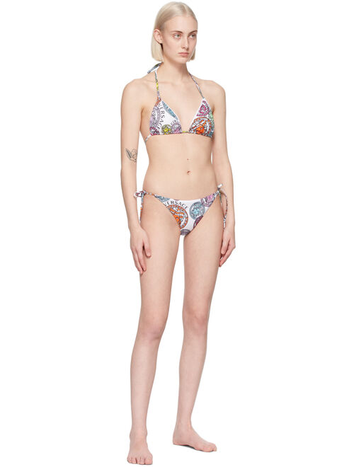 Versace Underwear White Medusa Amplified Print Bikini Bottoms