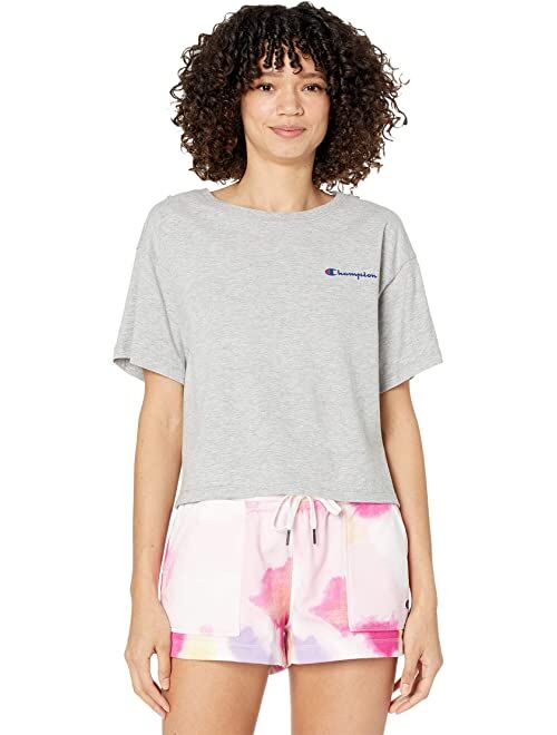 Champion Cropped Tee - Left Chest Script