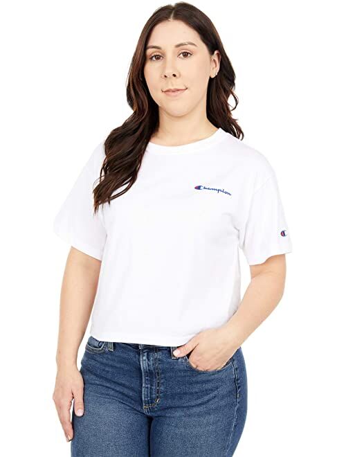 Champion Cropped Tee - Left Chest Script