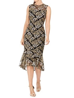 Women's Flounce Hem Sheath Dress