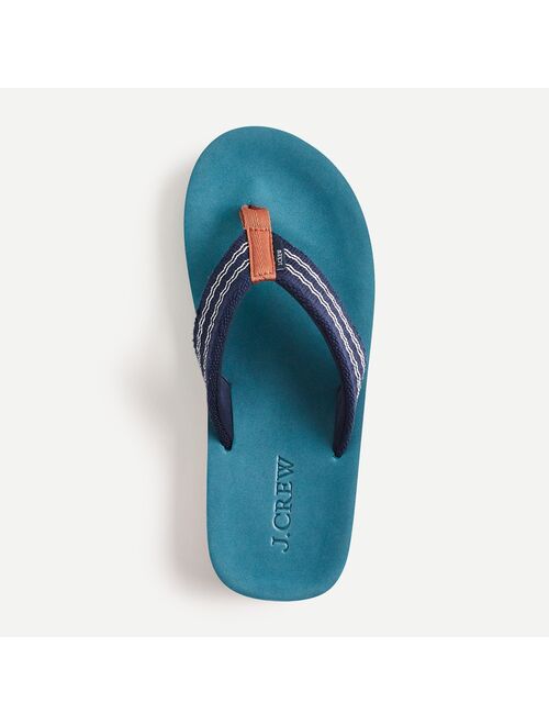 J.Crew Striped flip-flops