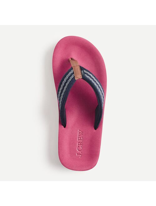 J.Crew Striped flip-flops