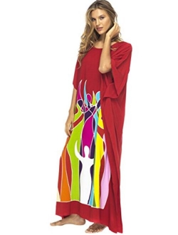 Back From Bali Womens Short African Beach Swim Suit Cover Up Caftan Poncho