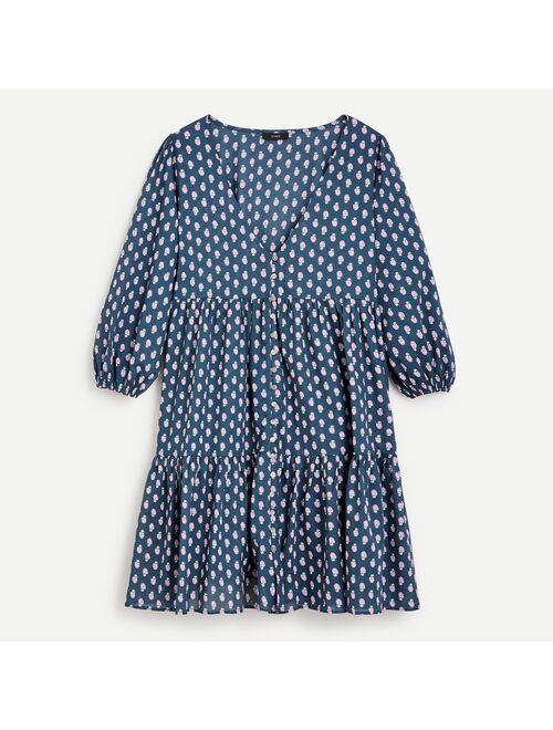 J.Crew Tiered cotton voile beach dress in best buds