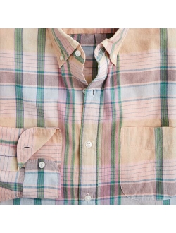 Indian madras shirt in plaid