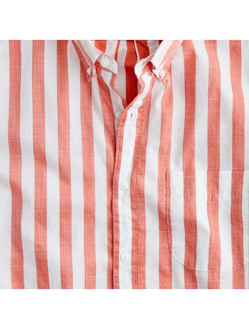 J.Crew Short-sleeve slub cotton shirt in stripe