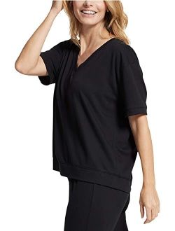 Yummie V-Neck 3/4 Sleeve Lounge Tee