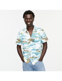 Short-sleeve camp-collar Harbor shirt in print