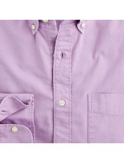 Broken-in garment-dyed organic cotton oxford shirt