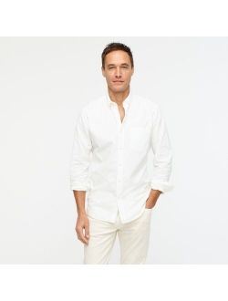 Broken-in garment-dyed organic cotton oxford shirt