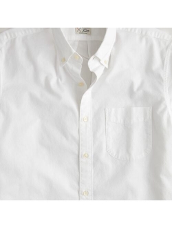 Short-sleeve Broken-in organic cotton oxford shirt