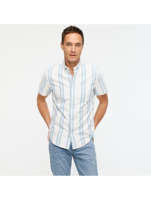 J.Crew Short-sleeve Broken-in organic cotton oxford shirt