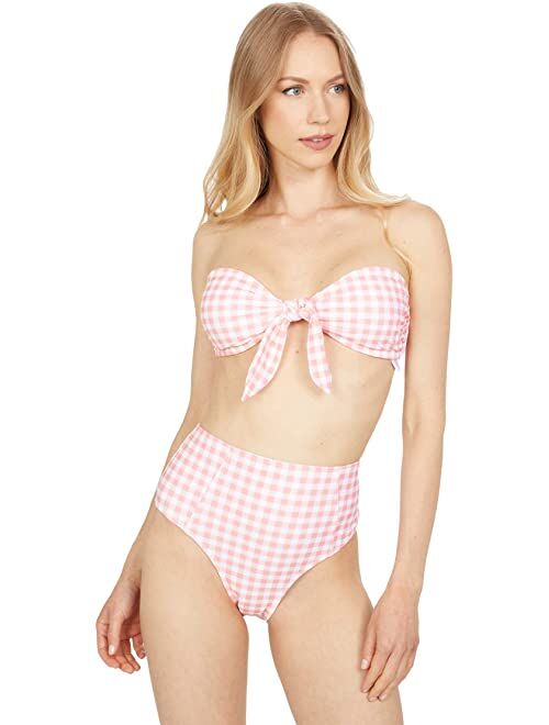 Southern Tide Gingham Bandeau Bikini Top