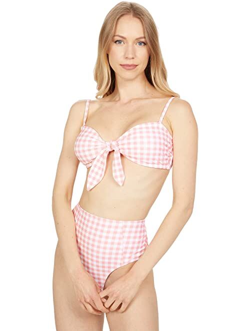 Southern Tide Gingham Bandeau Bikini Top