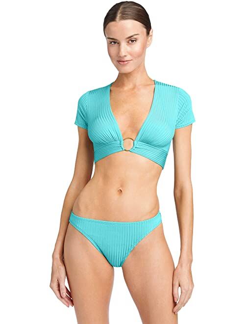 Robin Polyamide And Spandex Low Rise Bikini Bottom