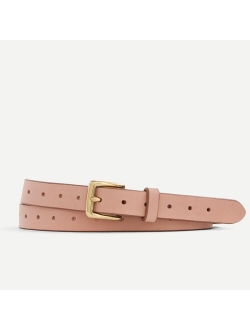 Perforated Italian leather belt