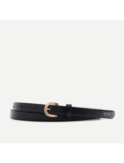 Skinny Italian leather belt