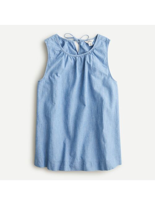 J.Crew Swingy tank in chambray