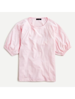 Women Solid Puff-sleeve T-shirt