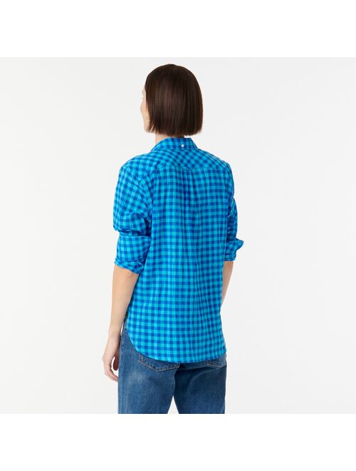 J.Crew Classic-fit shirt in crinkle gingham