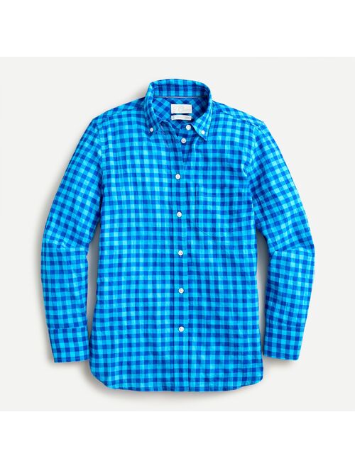 J.Crew Classic-fit shirt in crinkle gingham