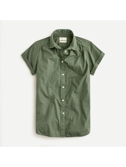 Classic-fit short-sleeve lightweight cotton poplin shirt