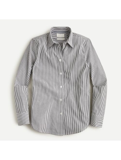 Slim-fit stretch cotton poplin shirt in stripe