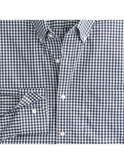 Bowery wrinkle-free stretch cotton shirt in gingham