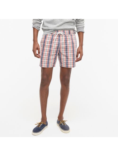 J.Crew 6" swim trunk in yarn-dyed plaid