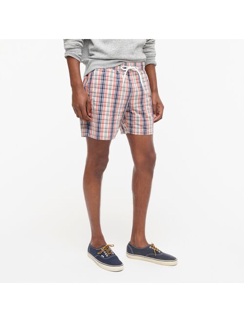 J.Crew 6" swim trunk in yarn-dyed plaid