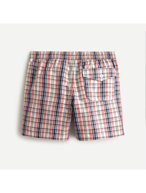 J.Crew 6" swim trunk in yarn-dyed plaid