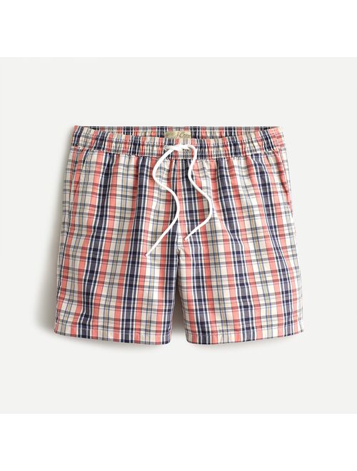 J.Crew 6" swim trunk in yarn-dyed plaid