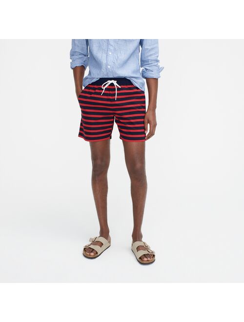 J.Crew 6" stretch swim trunk in rugby stripe