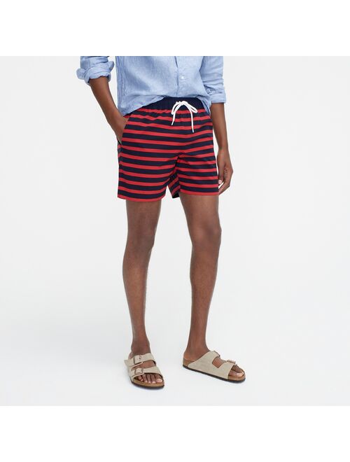 J.Crew 6" stretch swim trunk in rugby stripe