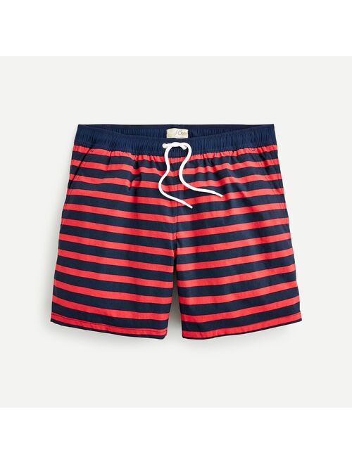 J.Crew 6" stretch swim trunk in rugby stripe