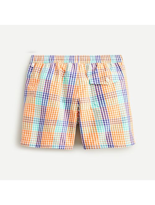 J.Crew 6" swim trunk in yarn-dyed plaid