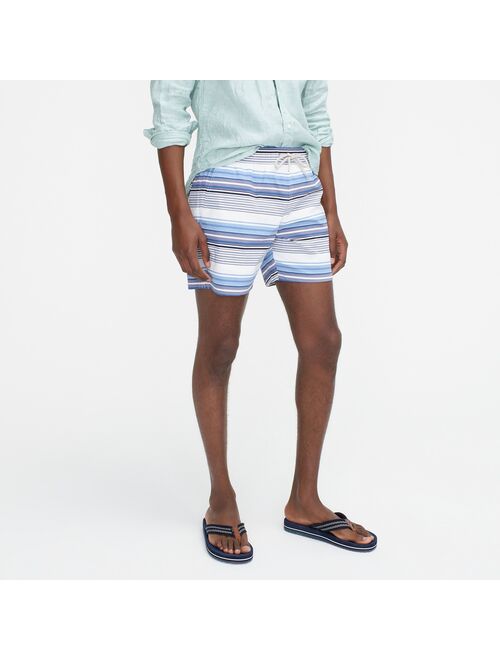 J.Crew 6" stretch swim trunk in stripe