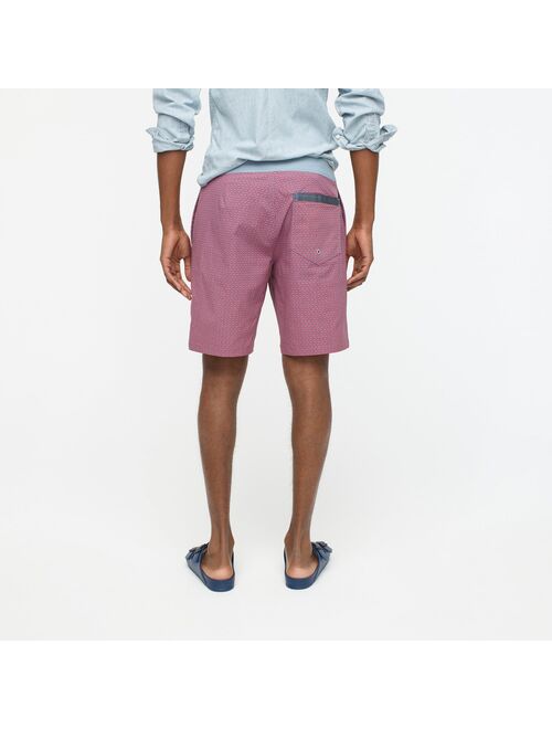 J.Crew 9" stretch board short in maze print